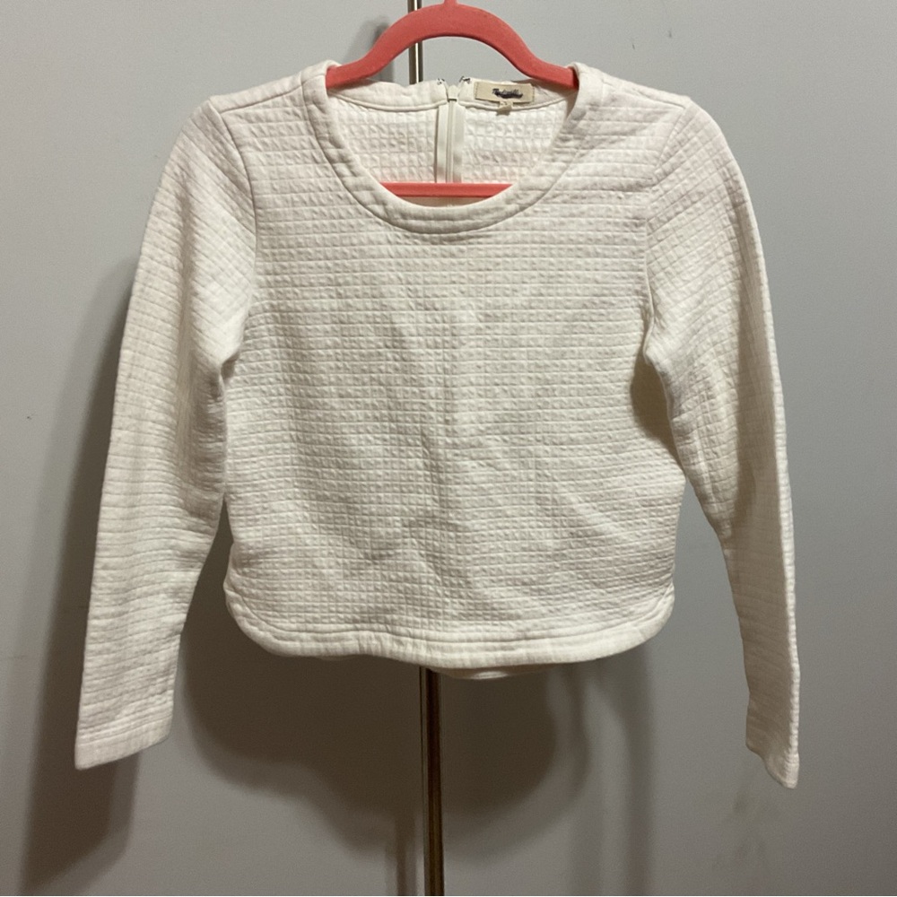 Madewell White Cotton Sweatshirt Size S